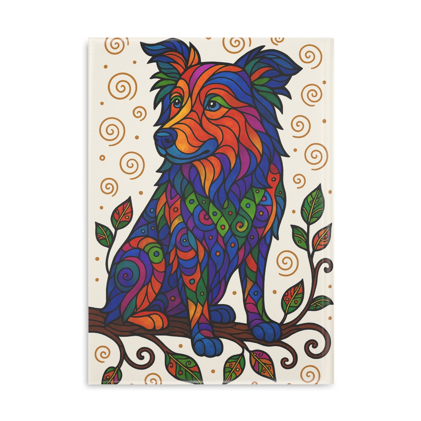 Dog Lover Hardcover Notebook, Puffy Journal for Pet Owners, Colorful Gift for Dog Lovers, Fun Dog Inspired Notepad, Celebrate Life in Color