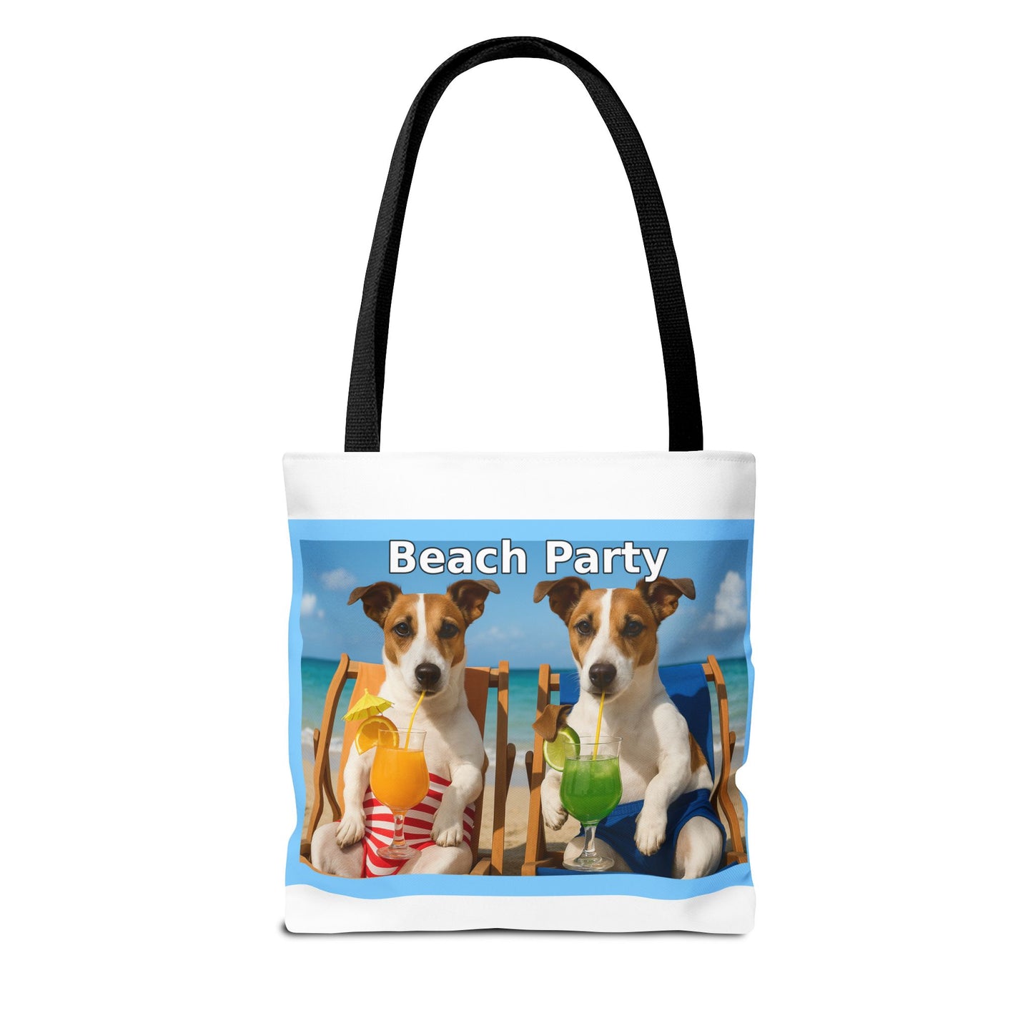 Beach Party Tote Bag - Fun Summer Accessory for Dog Lovers, Beach Outings, Shopping, Gifts, Pet Lovers, Travel Companion
