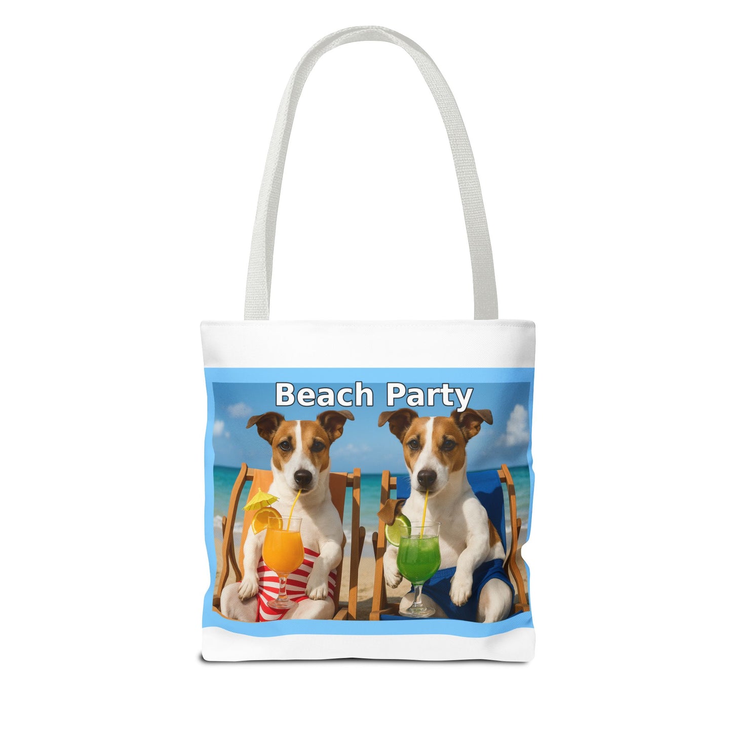 Beach Party Tote Bag - Fun Summer Accessory for Dog Lovers, Beach Outings, Shopping, Gifts, Pet Lovers, Travel Companion
