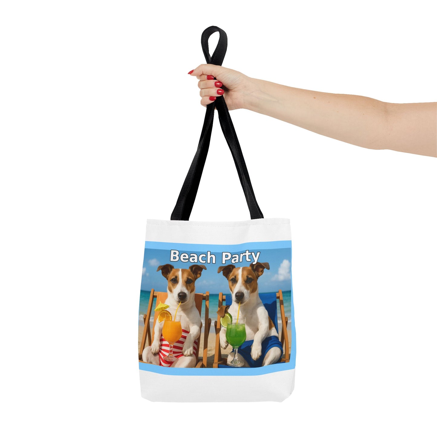 Beach Party Tote Bag - Fun Summer Accessory for Dog Lovers, Beach Outings, Shopping, Gifts, Pet Lovers, Travel Companion