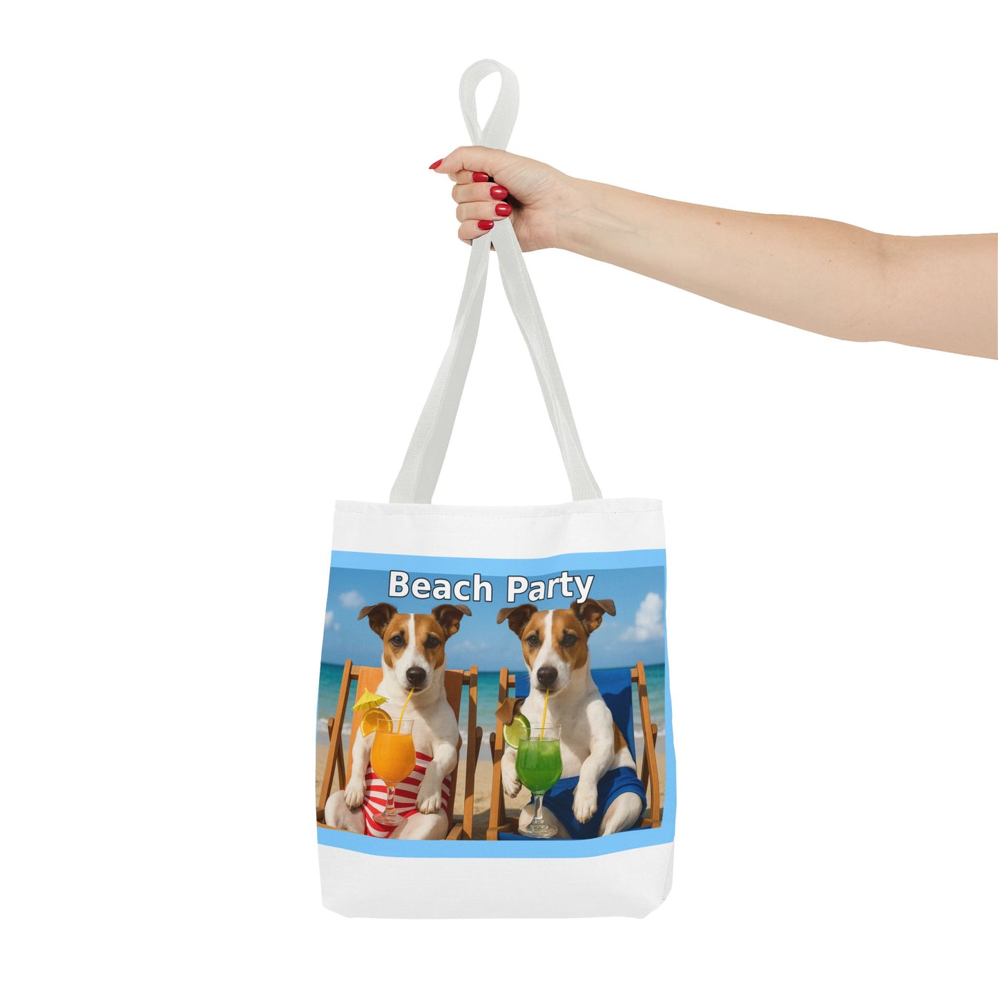 Beach Party Tote Bag - Fun Summer Accessory for Dog Lovers, Beach Outings, Shopping, Gifts, Pet Lovers, Travel Companion