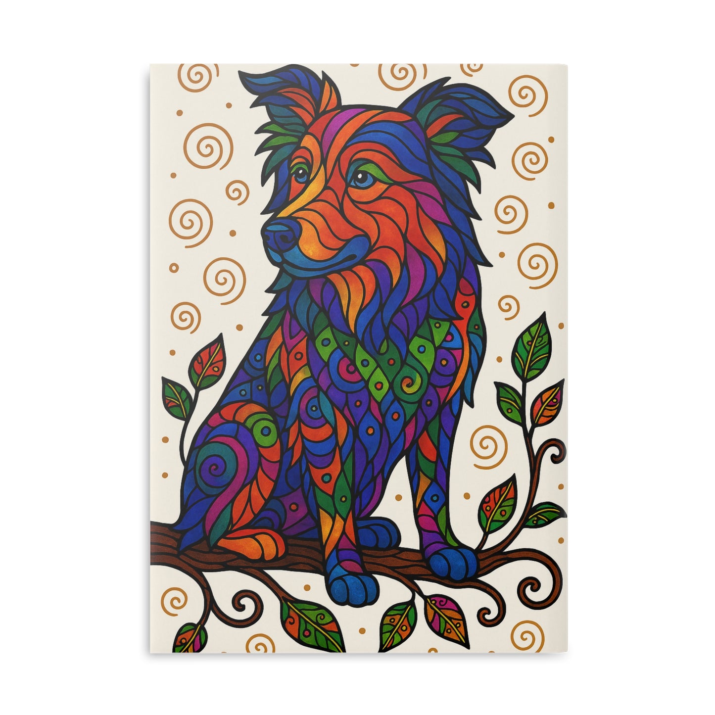 Dog Lover Hardcover Notebook, Puffy Journal for Pet Owners, Colorful Gift for Dog Lovers, Fun Dog Inspired Notepad, Celebrate Life in Color