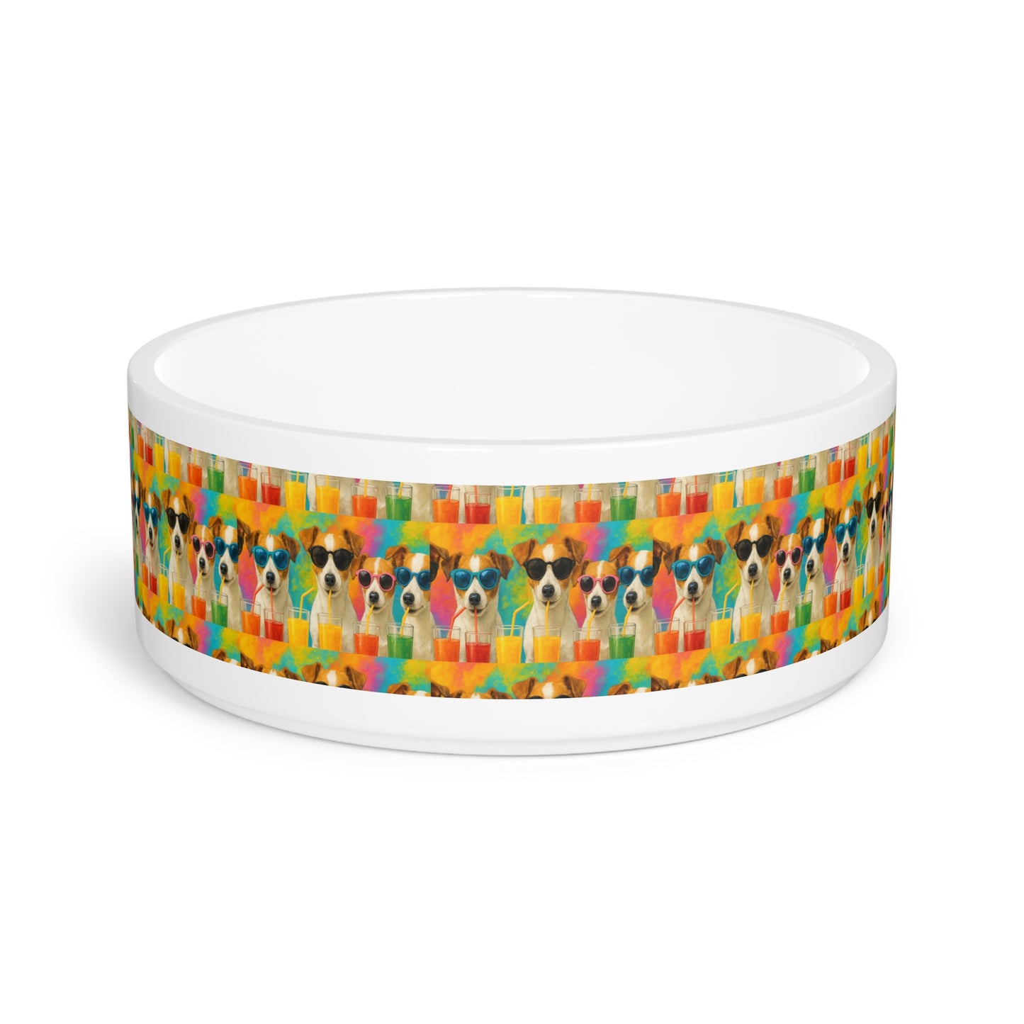 Colorful Dog Bowl, Vibrant Pet Dish for Dogs, Fun Pet Supplies, Dog Lover Gift, Colorful Pet Accessories, Unique Dog Food Bowl
