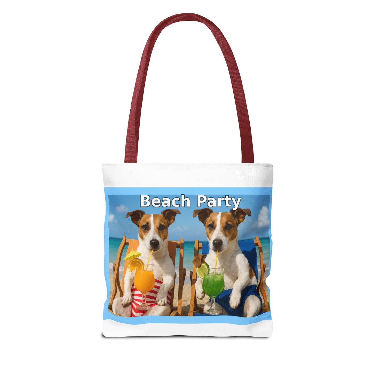 Beach Party Tote Bag - Fun Summer Accessory for Dog Lovers, Beach Outings, Shopping, Gifts, Pet Lovers, Travel Companion
