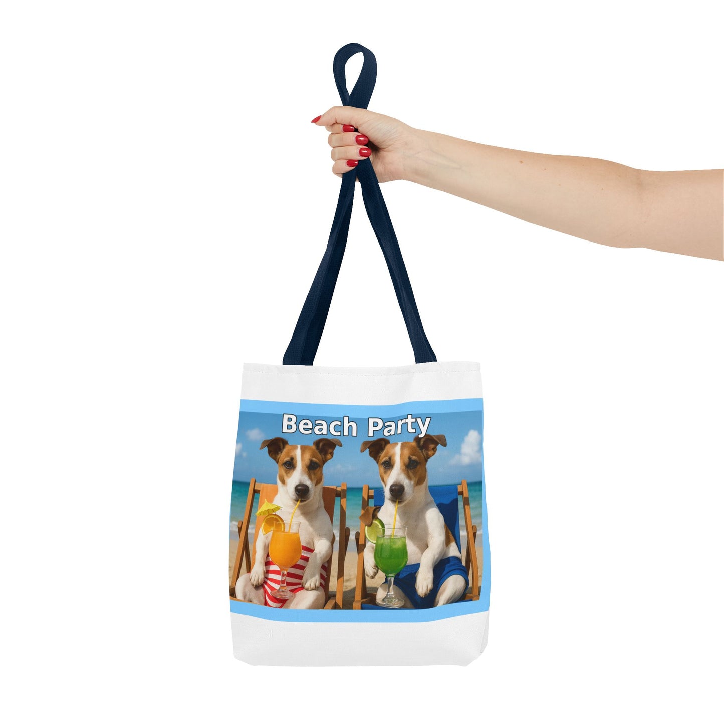 Beach Party Tote Bag - Fun Summer Accessory for Dog Lovers, Beach Outings, Shopping, Gifts, Pet Lovers, Travel Companion