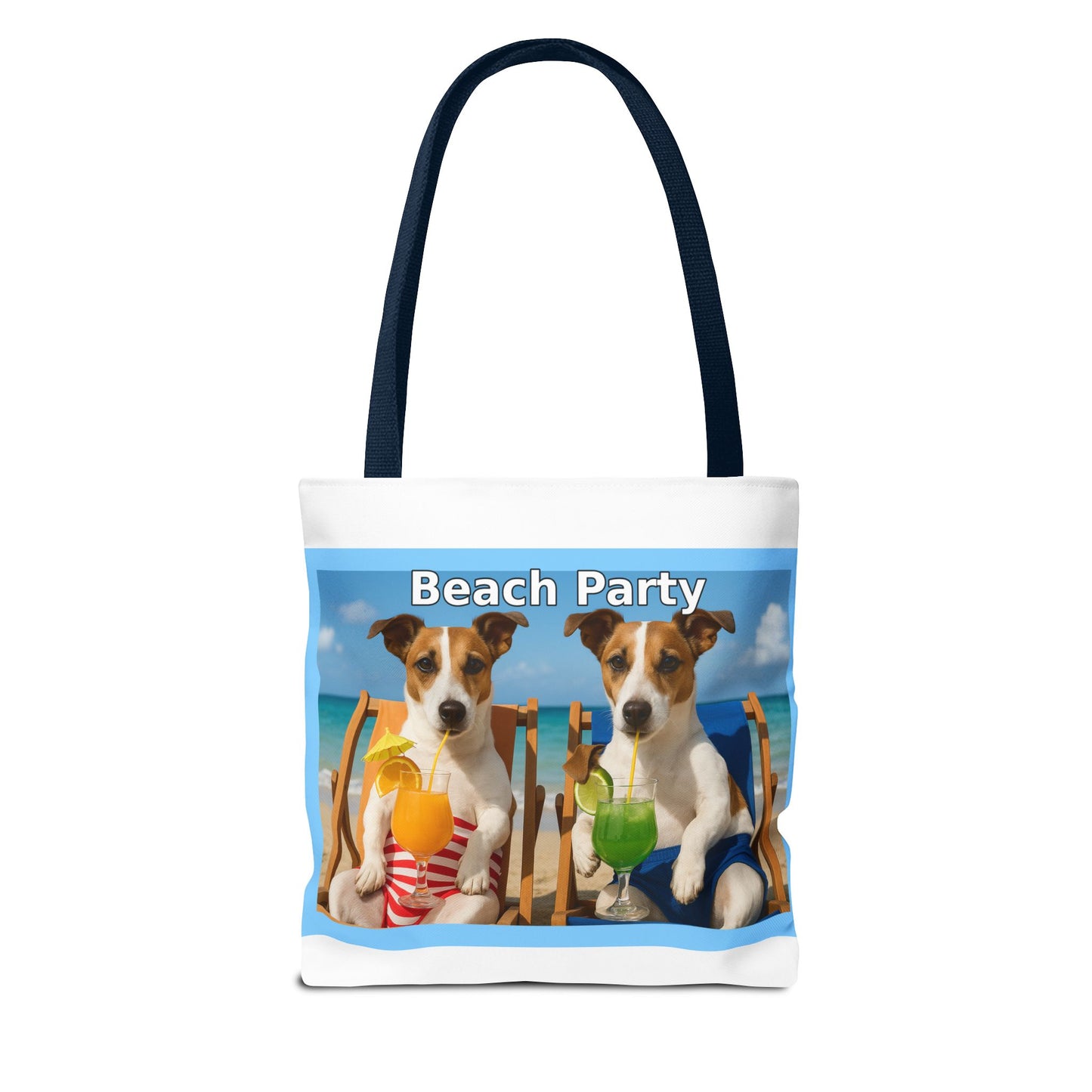 Beach Party Tote Bag - Fun Summer Accessory for Dog Lovers, Beach Outings, Shopping, Gifts, Pet Lovers, Travel Companion
