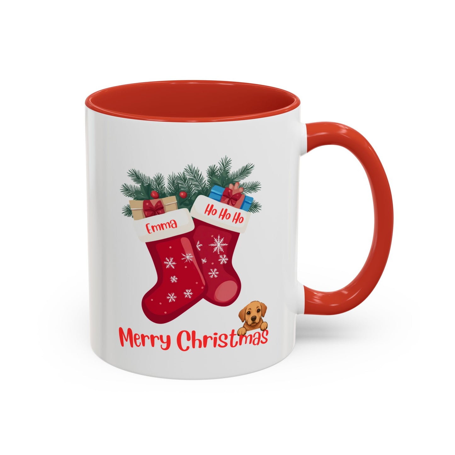 Festive Christmas Coffee Mug, that CAN BE PERSONALISED Merry Christmas 2025 Gift, Holiday Drinkware, Dog Lover Mug, Winter Celebration Cup