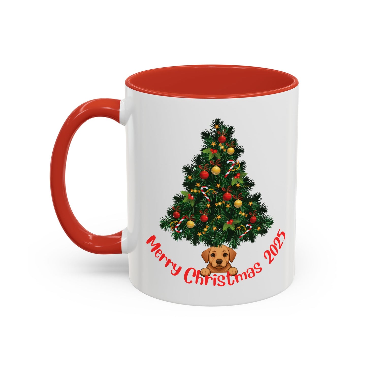 Festive Christmas Coffee Mug, that CAN BE PERSONALISED Merry Christmas 2025 Gift, Holiday Drinkware, Dog Lover Mug, Winter Celebration Cup