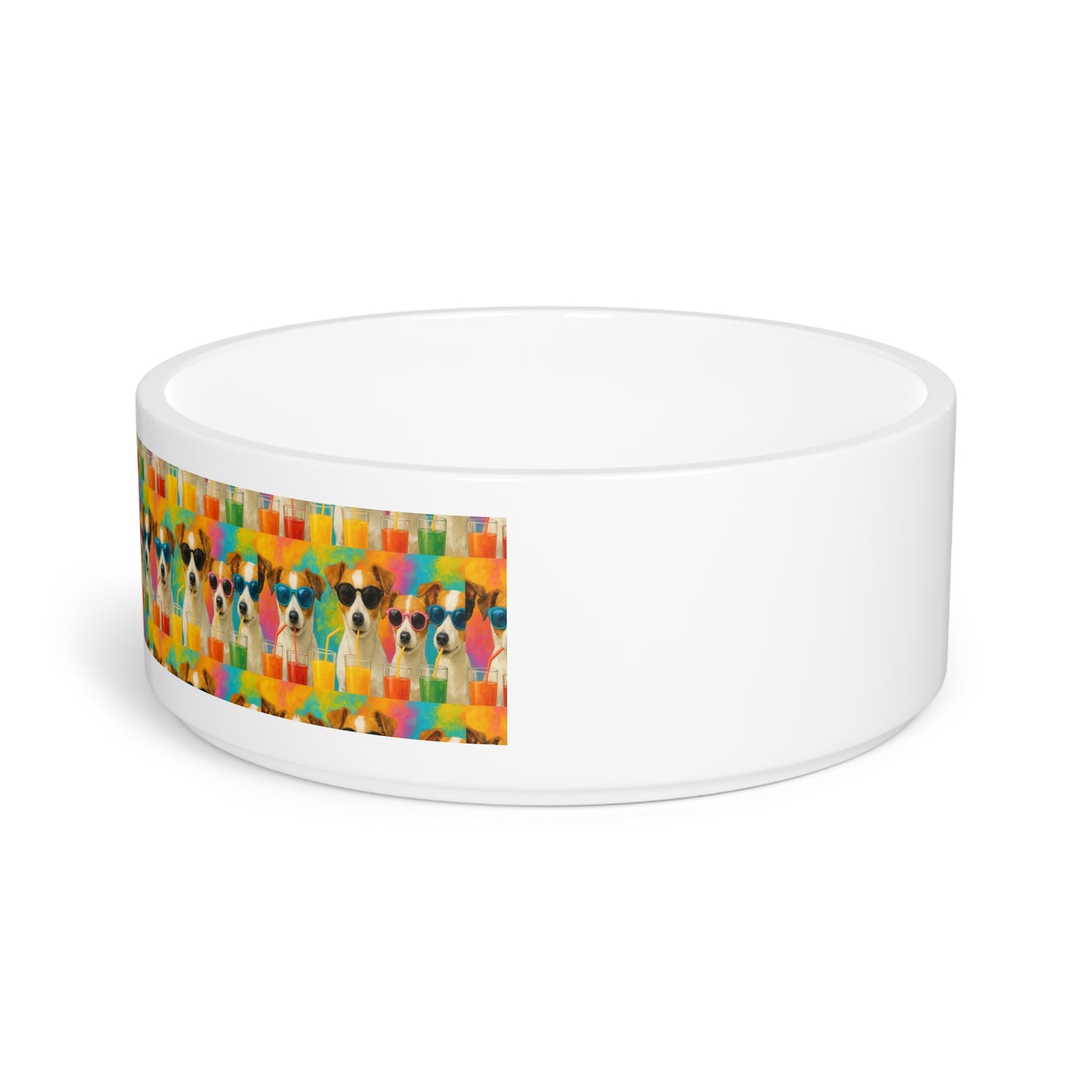 Colorful Dog Bowl, Vibrant Pet Dish for Dogs, Fun Pet Supplies, Dog Lover Gift, Colorful Pet Accessories, Unique Dog Food Bowl