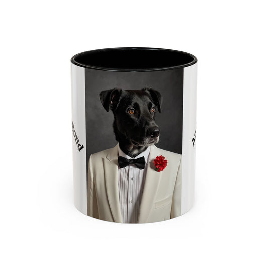 Stylish Dog Themed Coffee Mug, Personalized Coffee Cup, Dog Lover Gift, Funny Pet Mug, Unique Dog Owner Gift James Bond Dog Mug