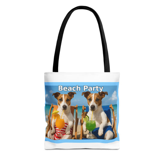 Beach Party Tote Bag - Fun Summer Accessory for Dog Lovers, Beach Outings, Shopping, Gifts, Pet Lovers, Travel Companion