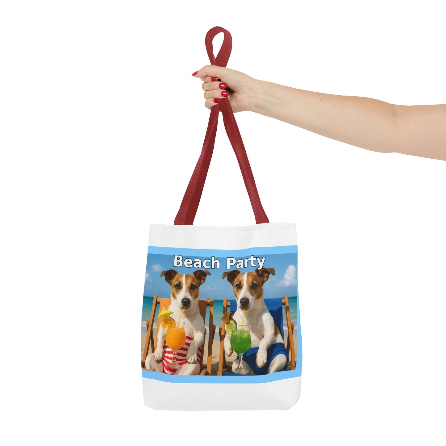 Beach Party Tote Bag - Fun Summer Accessory for Dog Lovers, Beach Outings, Shopping, Gifts, Pet Lovers, Travel Companion