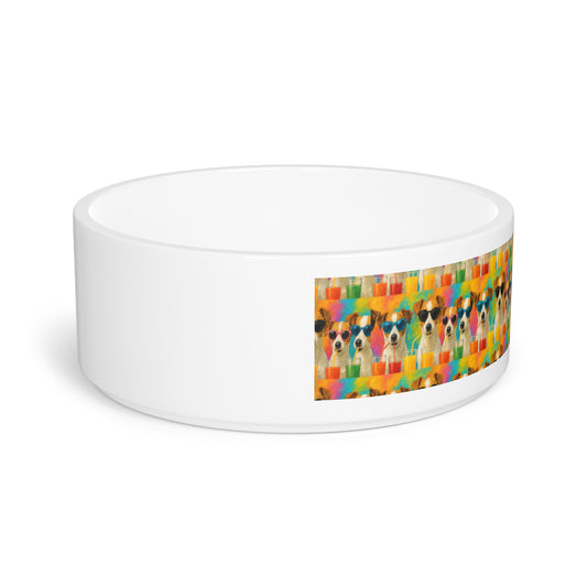 Colorful Dog Bowl, Vibrant Pet Dish for Dogs, Fun Pet Supplies, Dog Lover Gift, Colorful Pet Accessories, Unique Dog Food Bowl