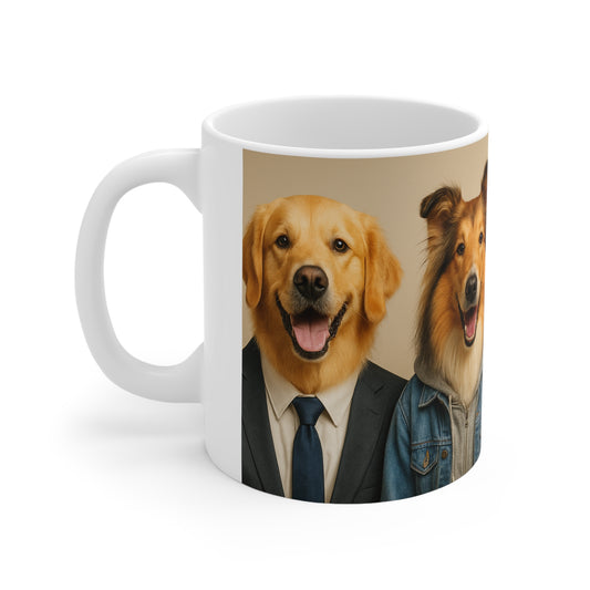 Dog Lovers Ceramic Coffee Cups, Funny Animal Mugs, Pet Owner Gifts, 11oz, 15oz, Cute Dog Design, Perfect for Birthdays, Funny Gift Ideas